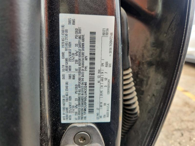 64517136 :رقم المزاد ، 1FMCU0F60LUA33246 vin ، 2020 Ford Escape مزاد بيع