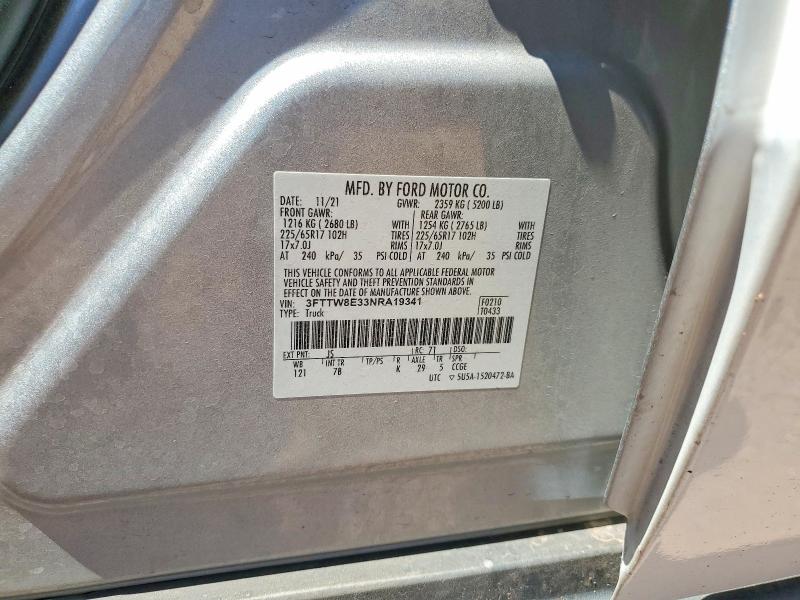 65880706 :رقم المزاد ، 3FTTW8E33NRA19341 vin ، 2022 Ford Maverick مزاد بيع