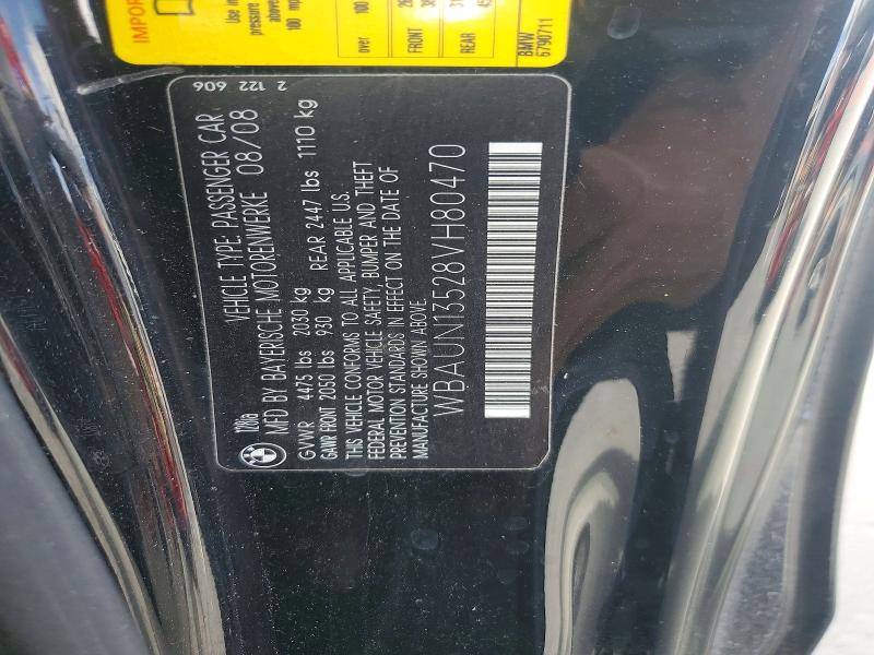 Продаж на аукціоні авто 2008 Bmw 128, vin: WBAUN13528VH80470, номер лоту: 66047246