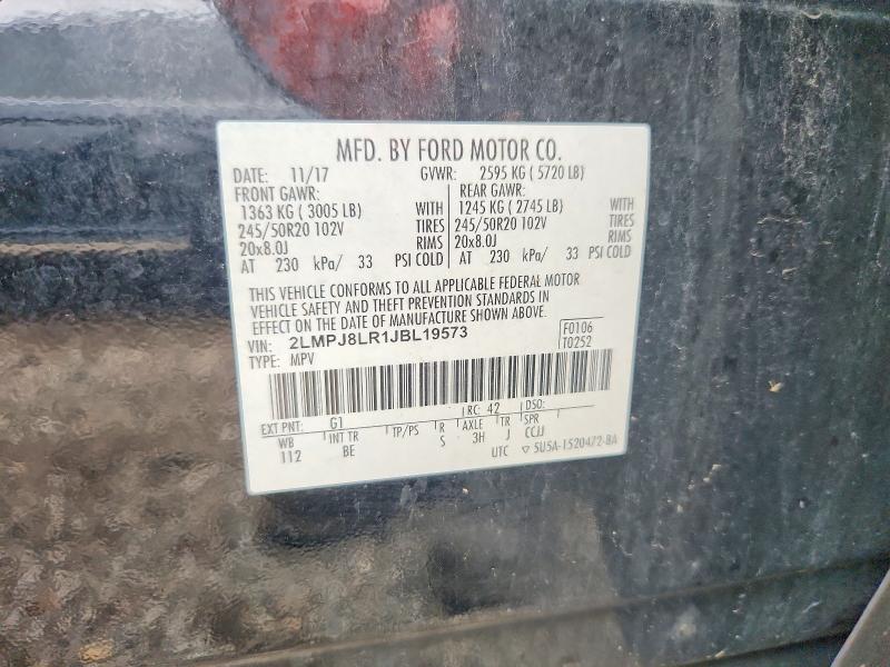 Продажа на аукционе авто 2018 Lincoln Mkx, vin: 2LMPJ8LR1JBL19573, номер лота: 63345486
