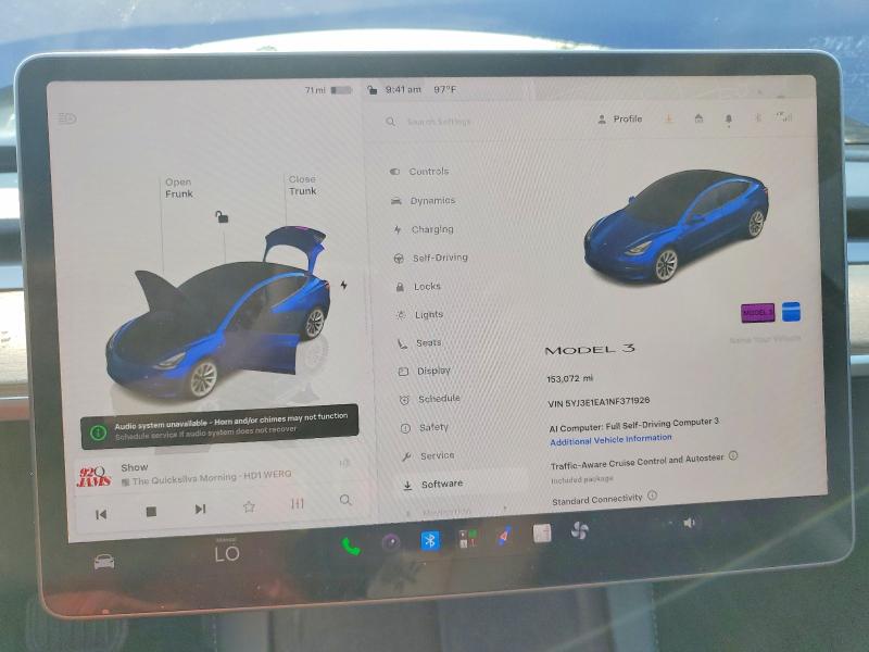 64268326 :رقم المزاد ، 5YJ3E1EA1NF371926 vin ، 2022 Tesla Model 3 مزاد بيع