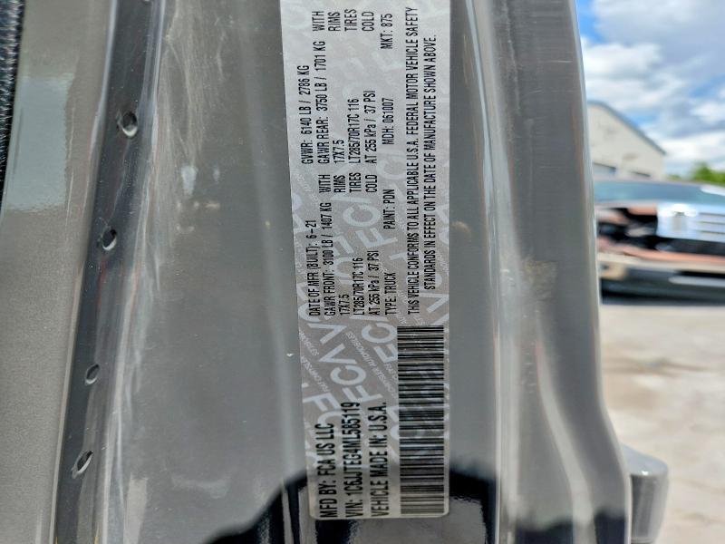 2021 Jeep Gladiator მანქანა იყიდება აუქციონზე, vin: 1C6JJTEG4ML585119, აუქციონის ნომერი: 64463366
