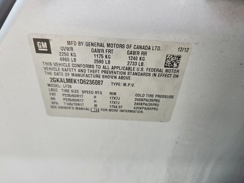Продаж на аукціоні авто 2013 Gmc Terrain, vin: 2GKALMEK1D6236087, номер лоту: 66467776
