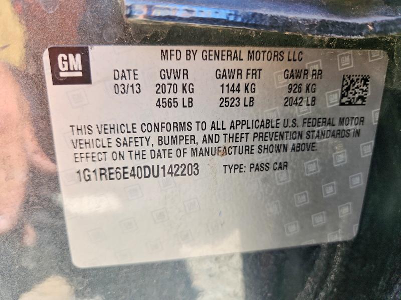 Aukcja sprzedaży 2013 Chevrolet Volt, vin: 1G1RE6E40DU142203, numer aukcji: 64032916
