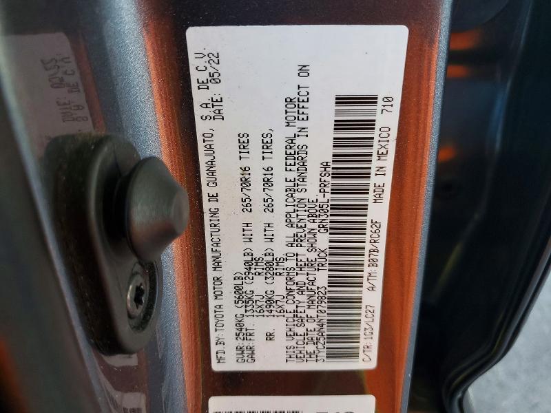 64463686 :رقم المزاد ، 3TYCZ5AN4NT079823 vin ، 2022 Toyota Tacoma مزاد بيع