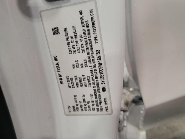 Aukcja sprzedaży 2022 Tesla Model 3, vin: 5YJ3E1EC5NF165753, numer aukcji: 63873226