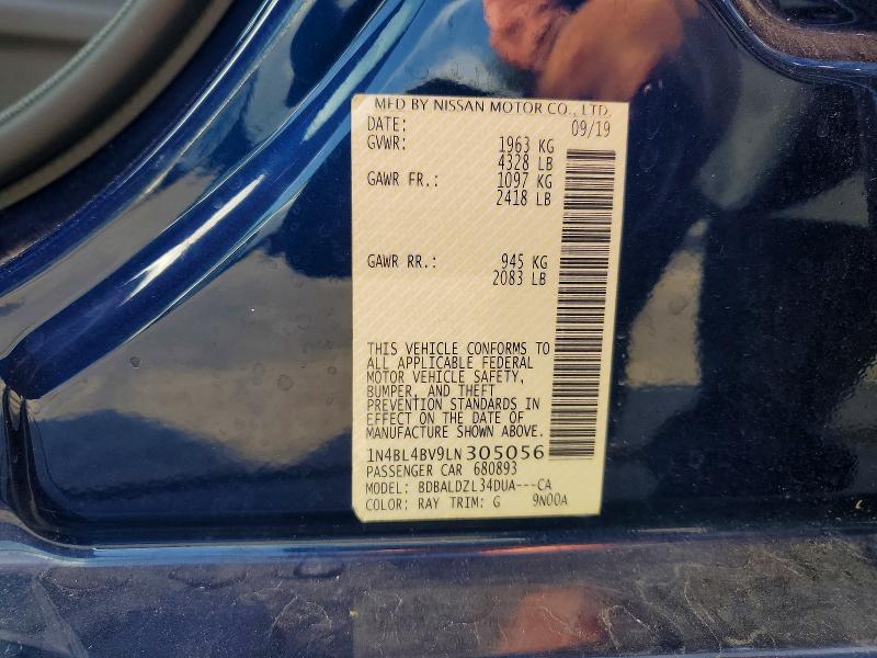 Продаж на аукціоні авто 2020 Nissan Altima, vin: 1N4BL4BV9LN305056, номер лоту: 66963016