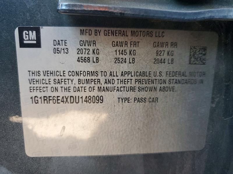 2013 Chevrolet Volt მანქანა იყიდება აუქციონზე, vin: 1G1RF6E4XDU148099, აუქციონის ნომერი: 64010536