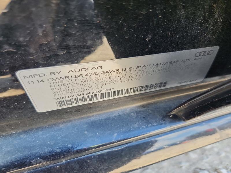 Aukcja sprzedaży 2015 Audi A4, vin: WAUAFAFL6FN021857, numer aukcji: 66641756