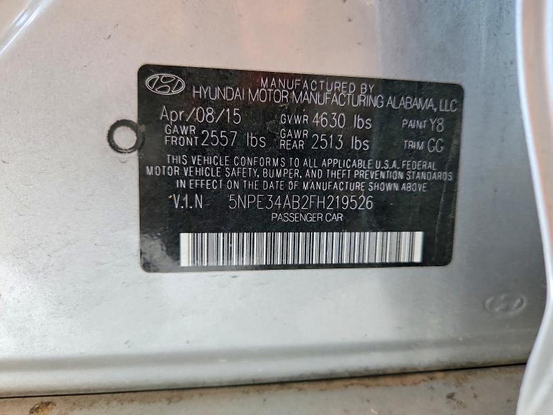 Продаж на аукціоні авто 2015 Hyundai Sonata, vin: 5NPE34AB2FH219526, номер лоту: 66554486