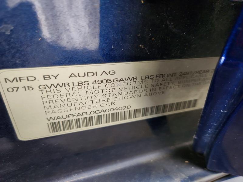 Aukcja sprzedaży 2016 Audi A4, vin: WAUFFAFL0GA004020, numer aukcji: 65726346