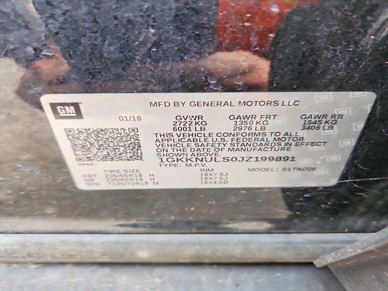 Aukcja sprzedaży 2018 Gmc Acadia, vin: 1GKKNULS0JZ199891, numer aukcji: 64932546