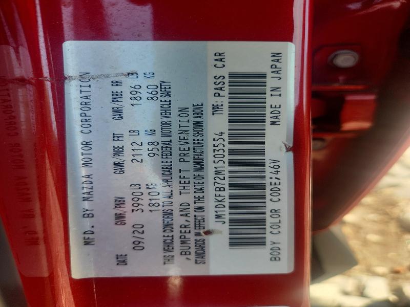 62544996 :رقم المزاد ، JM1DKFB72M1503554 vin ، 2021 Mazda Cx-3 مزاد بيع