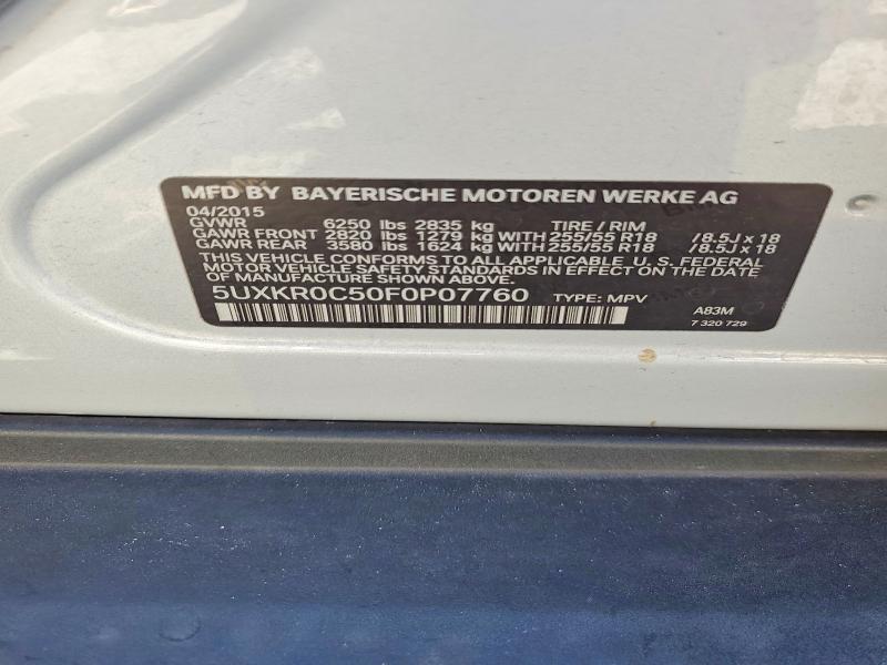 Aukcja sprzedaży 2015 Bmw X5, vin: 5UXKR0C50F0P07760, numer aukcji: 65214256