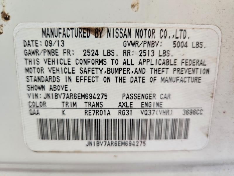64080506 :رقم المزاد ، JN1BV7AR6EM694275 vin ، 2014 Infiniti Q50 مزاد بيع