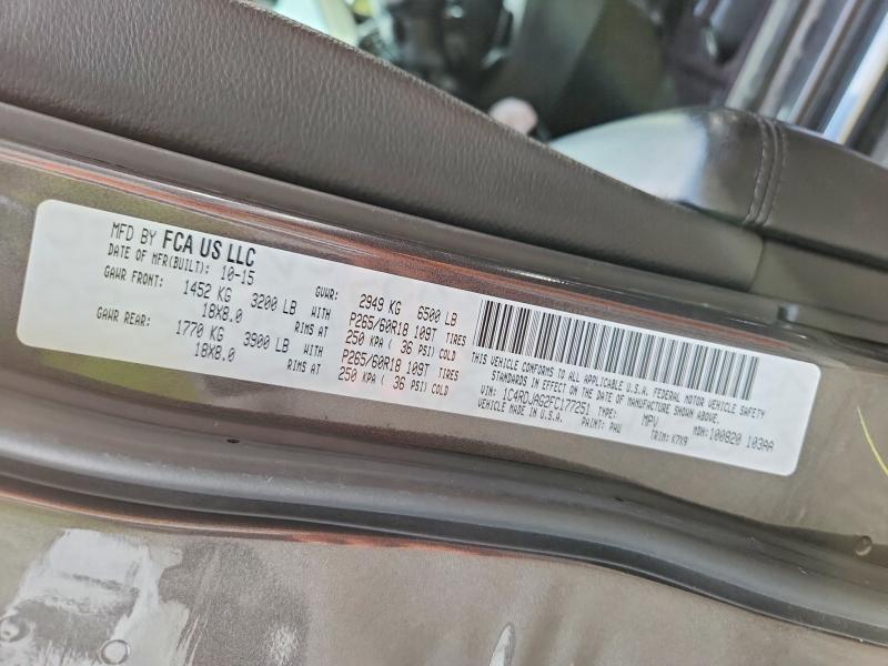 Продаж на аукціоні авто 2015 Dodge Durango, vin: 1C4RDJAG2FC177251, номер лоту: 67098556