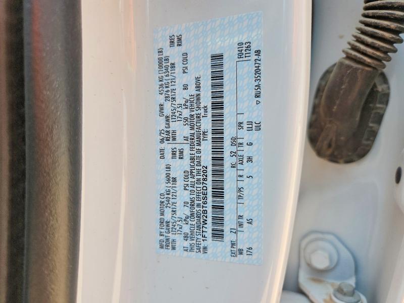 63725686 :رقم المزاد ، 1FT7W2BT6SED78202 vin ، 2025 Ford F250 مزاد بيع