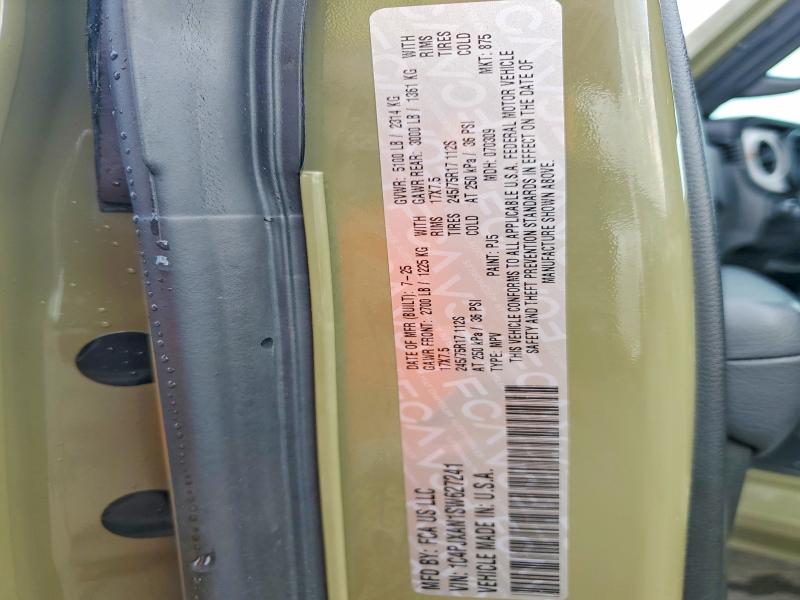 63995666 :رقم المزاد ، 1C4PJXAN1SW627241 vin ، 2025 Jeep Wrangler مزاد بيع