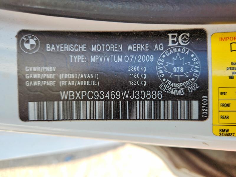Aukcja sprzedaży 2009 Bmw X3, vin: WBXPC93469WJ30886, numer aukcji: 62447506