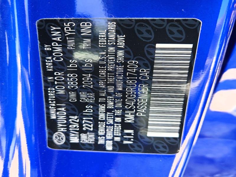 Aukcja sprzedaży 2024 Hyundai Elantra, vin: KMHLS4DG9RU817409, numer aukcji: 62142176