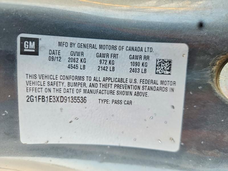 Aukcja sprzedaży 2013 Chevrolet Camaro, vin: 2G1FB1E3XD9135536, numer aukcji: 66076186