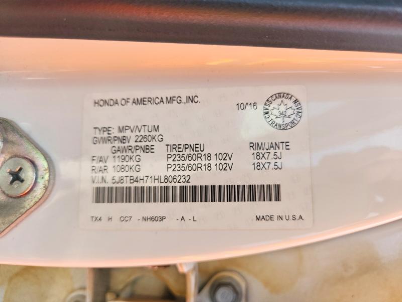63475056 :رقم المزاد ، 5J8TB4H71HL806232 vin ، 2017 Acura Rdx مزاد بيع