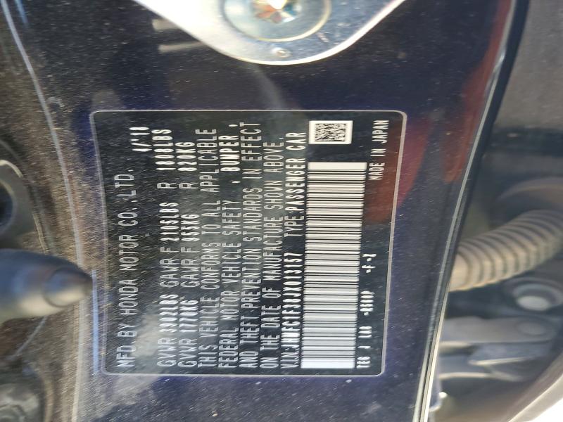 64327946 :رقم المزاد ، JHMFC1F38JX013157 vin ، 2018 Honda Civic مزاد بيع