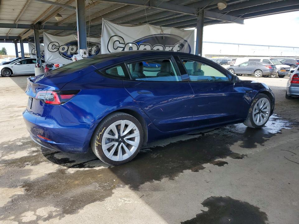 65703656 :رقم المزاد ، 5YJ3E1EAXNF143469 vin ، 2022 Tesla Model 3 مزاد بيع