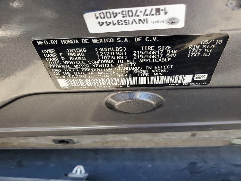 66056996 :رقم المزاد ، 3CZRU5H39JM719442 vin ، 2018 Honda Hr-v مزاد بيع