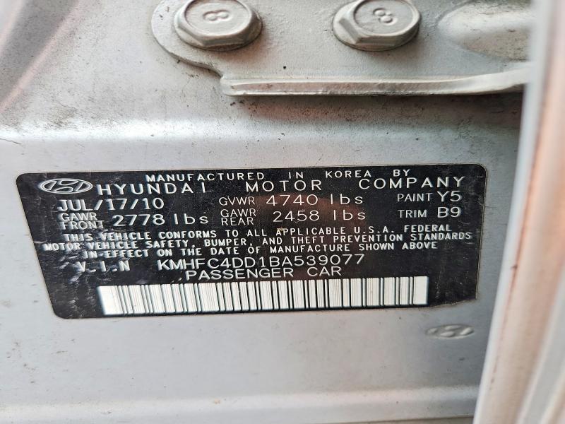 65509396 :رقم المزاد ، KMHFC4DD1BA539077 vin ، 2011 Hyundai Azera مزاد بيع