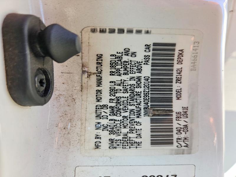 Продажа на аукционе авто 2009 Toyota Corolla, vin: 1NXBU40E99Z120140, номер лота: 64302366