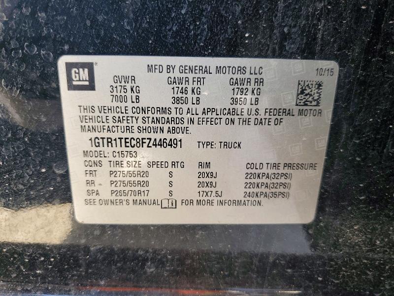 65240396 :رقم المزاد ، 1GTR1TEC8FZ446491 vin ، 2015 Gmc Sierra مزاد بيع