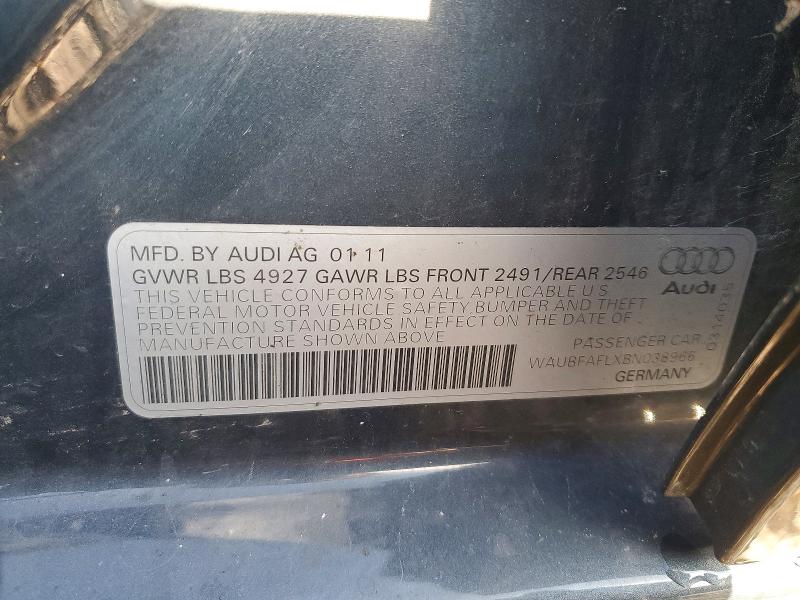 Продажа на аукционе авто 2011 Audi A4, vin: WAUBFAFLXBN038966, номер лота: 66201136