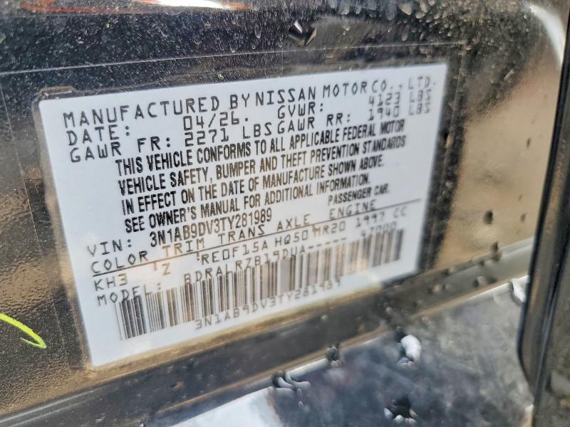 Продажа на аукционе авто 2026 Nissan Sentra, vin: 3N1AB9DV3TY281989, номер лота: 64463426