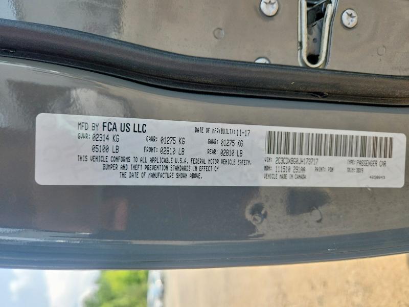 63334306 :رقم المزاد ، 2C3CDXBG0JH173717 vin ، 2018 Dodge Charger مزاد بيع