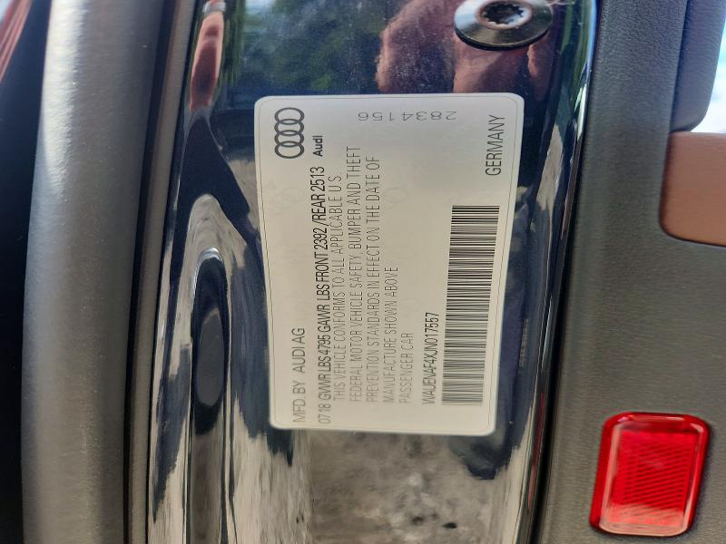 65793046 :رقم المزاد ، WAUENAF4XJN017557 vin ، 2018 Audi A4 مزاد بيع