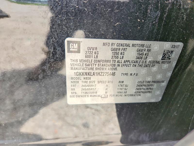 2017 Gmc Acadia მანქანა იყიდება აუქციონზე, vin: 1GKKNKLA1HZ275446, აუქციონის ნომერი: 65556706