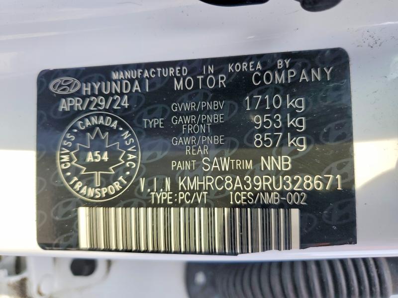 64590796 :رقم المزاد ، KMHRC8A39RU328671 vin ، 2024 Hyundai Venue مزاد بيع