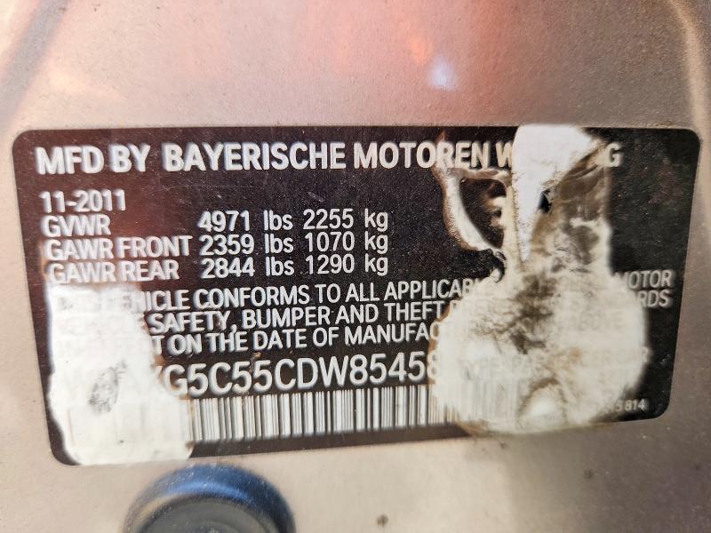 64296546 :رقم المزاد ، WBAXG5C55CDW85458 vin ، 2012 Bmw 528 مزاد بيع