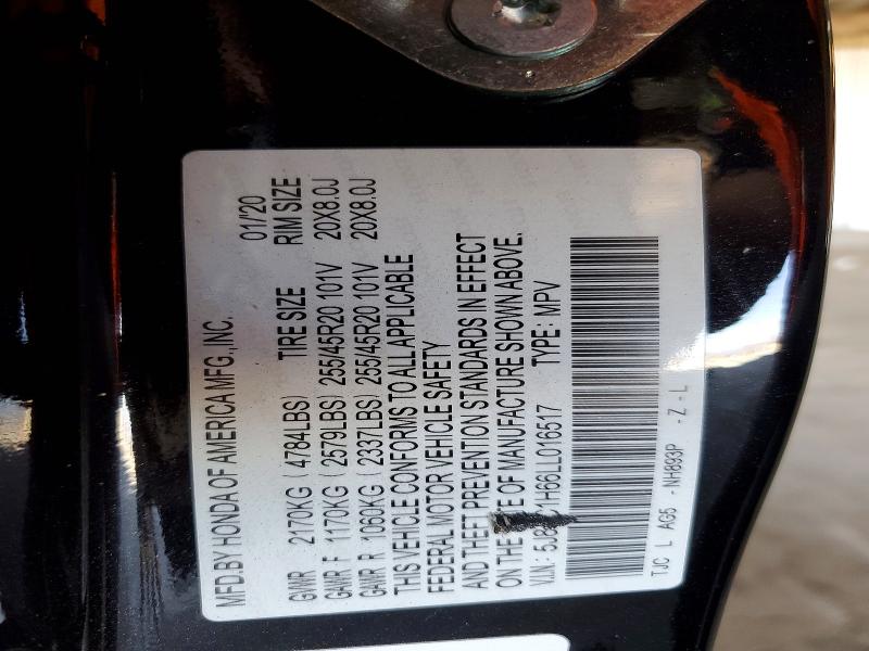 Aukcja sprzedaży 2020 Acura Rdx, vin: 5J8TC1H66LL016517, numer aukcji: 66039136