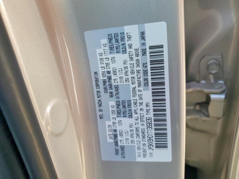 Aukcja sprzedaży 2026 Mazda Cx-90, vin: JM3KKBHD1T1389839, numer aukcji: 66198316