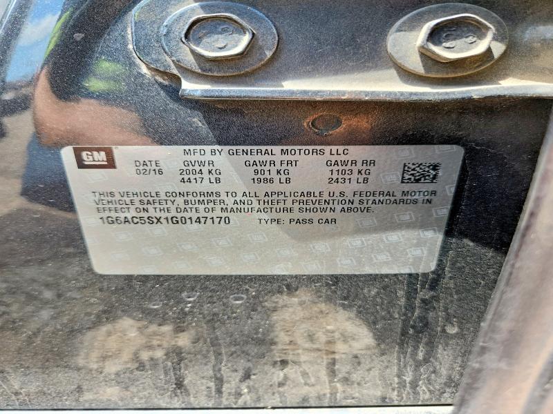 Auction sale of the 2016 Cadillac Ats, vin: 1G6AC5SX1G0147170, lot number: 64007896