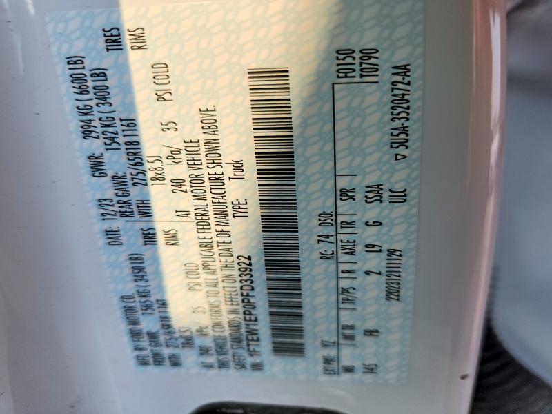 Aukcja sprzedaży 2023 Ford F150, vin: 1FTEW1EP0PFD33922, numer aukcji: 60089276