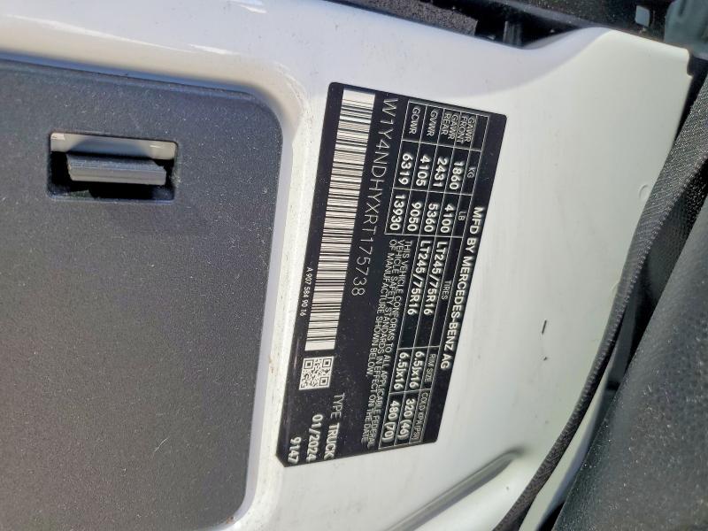 2024 Mercedes-benz Sprinter მანქანა იყიდება აუქციონზე, vin: W1Y4NDHYXRT175738, აუქციონის ნომერი: 64282676