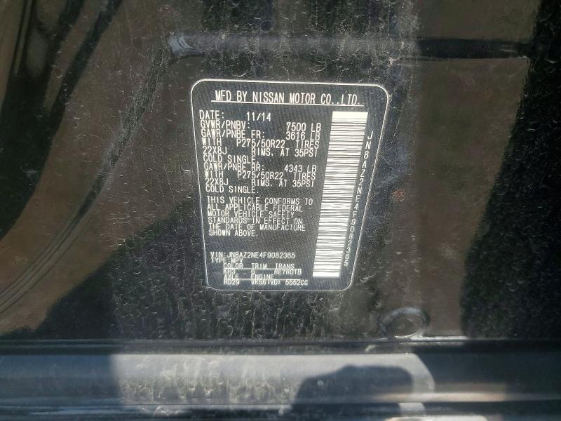 Продаж на аукціоні авто 2015 Infiniti Qx80, vin: JN8AZ2NE4F9082365, номер лоту: 63115546
