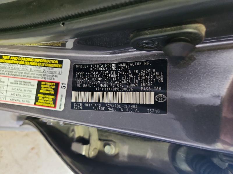 64250156 :رقم المزاد ، 4T1C11AK8PU090626 vin ، 2023 Toyota Camry مزاد بيع