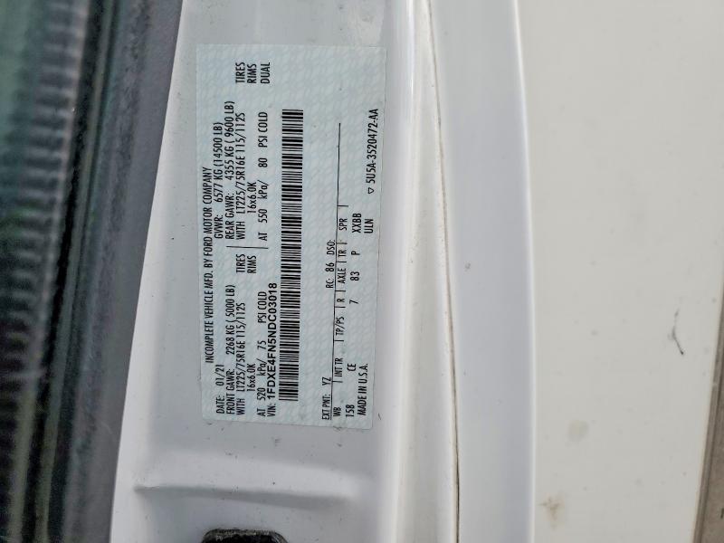 2022 Ford Econoline მანქანა იყიდება აუქციონზე, vin: 1FDXE4FN5NDC03018, აუქციონის ნომერი: 66500116