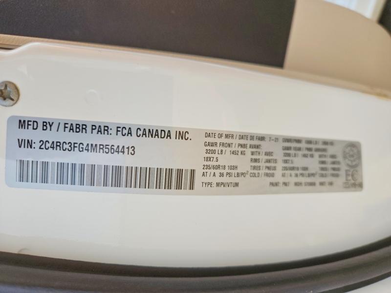Продажа на аукционе авто 2021 Chrysler Pacifica, vin: 2C4RC3FG4MR564413, номер лота: 67324696