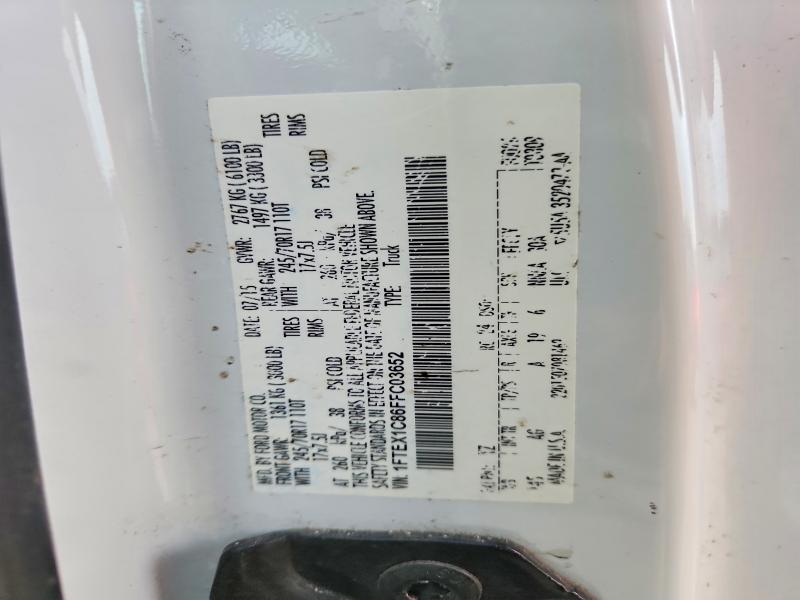 2015 Ford F150 მანქანა იყიდება აუქციონზე, vin: 1FTEX1C86FFC03652, აუქციონის ნომერი: 65501706