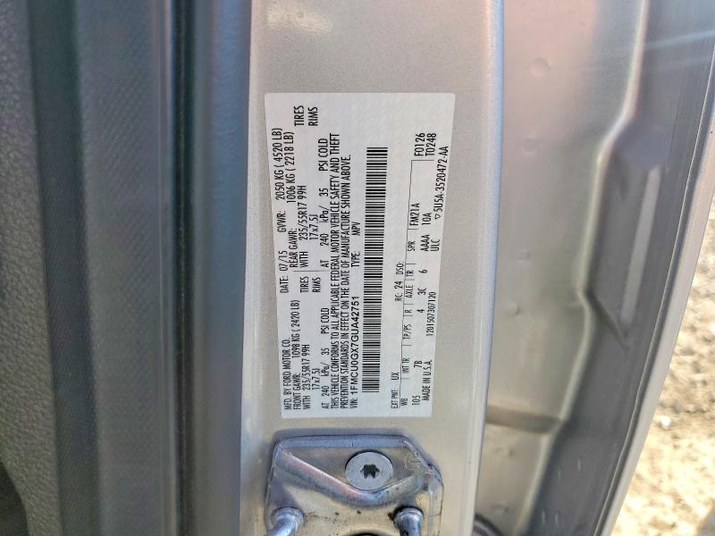 Продажа на аукционе авто 2016 Ford Escape, vin: 1FMCU0GX7GUA42751, номер лота: 65848626